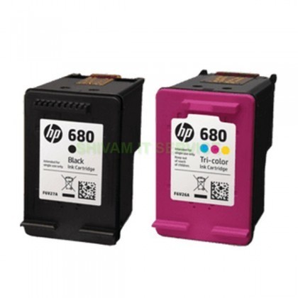 HP 680 Black + 680 Tri-color China Ink Cartridge Set